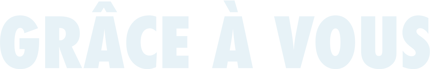 Grâce à vous